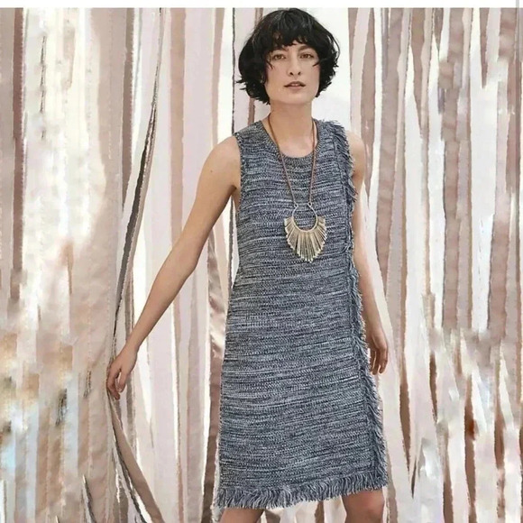 Anthropologie‎ Holding Horses Fringed
Sweater Dress Sz M - Picture 2 of 15